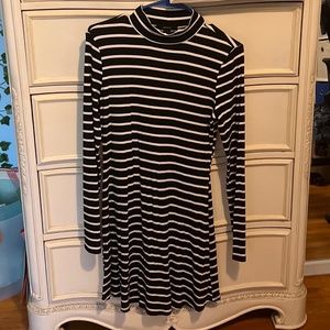 Black and White Striped Dress
